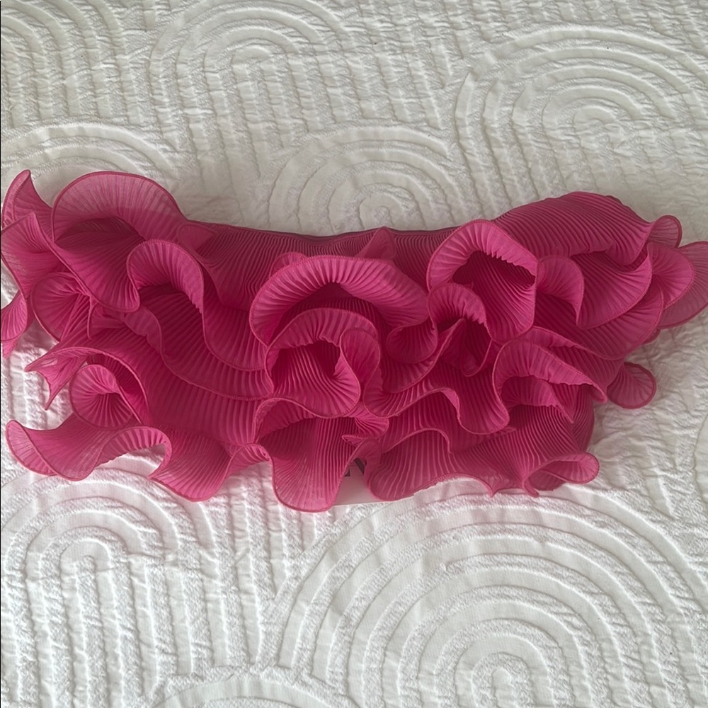 Elegant Pink Ruffled Women's Top